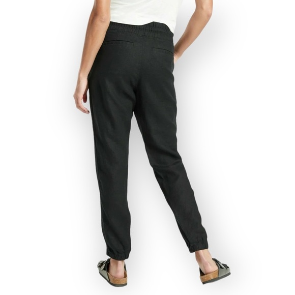 Athleta Black Cabo  Linen Joggers 6 - Picture 3 of 11